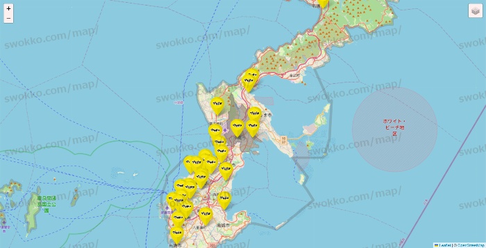 沖縄県のマツモトキヨシの店舗地図