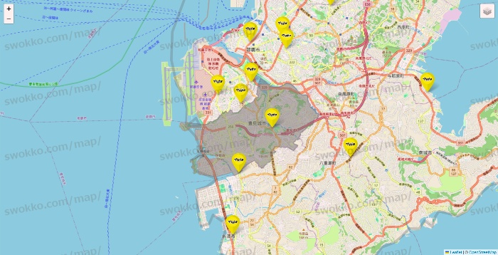 沖縄県のマツモトキヨシの店舗地図
