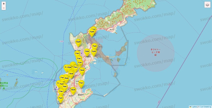 沖縄県のマツモトキヨシの店舗地図