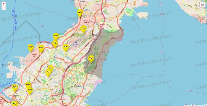 沖縄県のマツモトキヨシの店舗地図