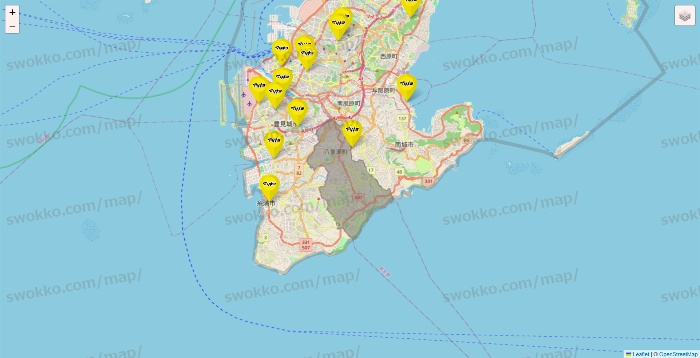 沖縄県のマツモトキヨシの店舗地図
