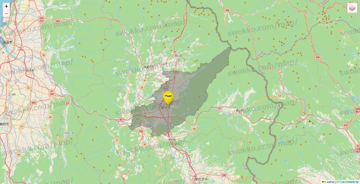 山形県のマツモトキヨシの店舗地図