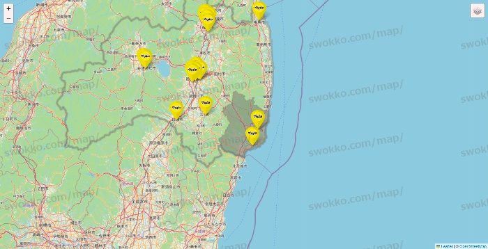 福島県のマツモトキヨシの店舗地図