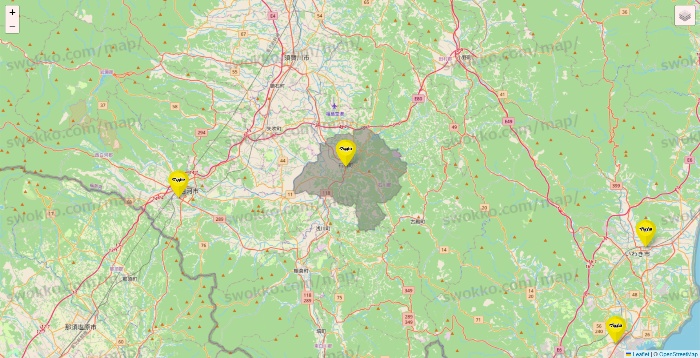 福島県のマツモトキヨシの店舗地図