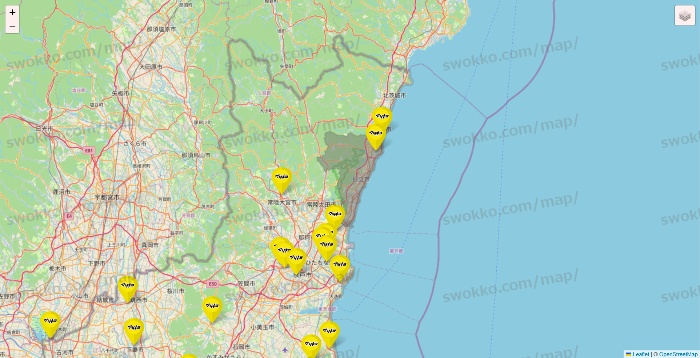 茨城県のマツモトキヨシの店舗地図