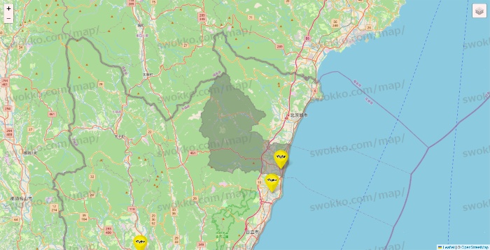 茨城県のマツモトキヨシの店舗地図