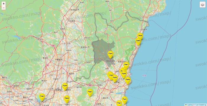 茨城県のマツモトキヨシの店舗地図