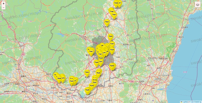 栃木県のマツモトキヨシの店舗地図