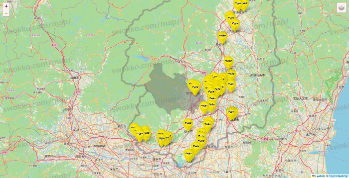 栃木県のマツモトキヨシの店舗地図