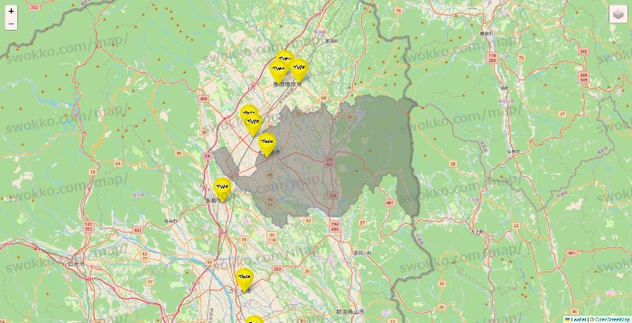 栃木県のマツモトキヨシの店舗地図