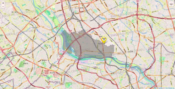 埼玉県のマツキヨ系列いろいろの店舗地図