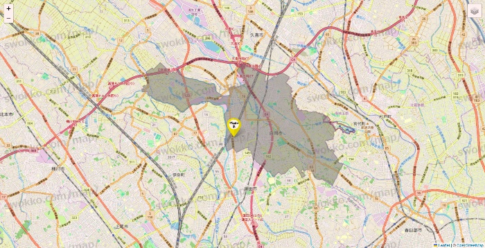 埼玉県のマツキヨ系列いろいろの店舗地図