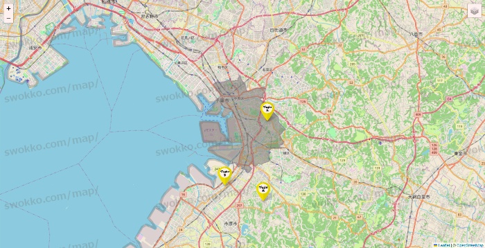 千葉県のマツキヨ系列いろいろの店舗地図