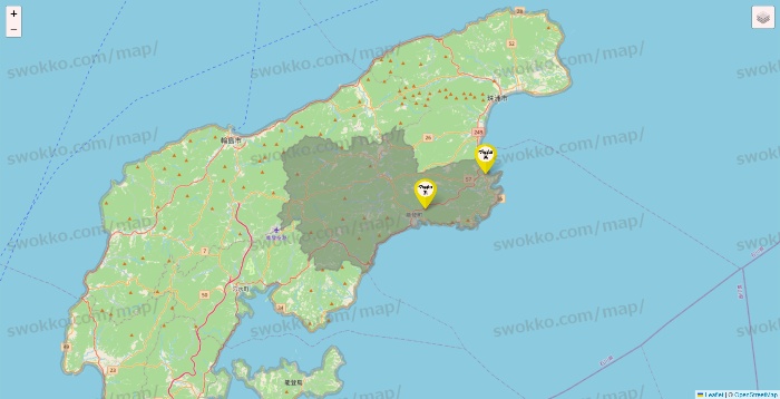 石川県のマツキヨ系列いろいろの店舗地図