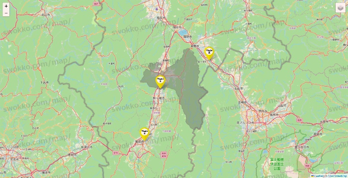 長野県のマツキヨ系列いろいろの店舗地図