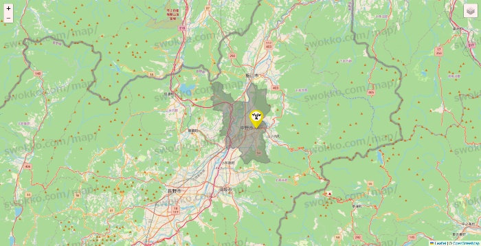 長野県のマツキヨ系列いろいろの店舗地図