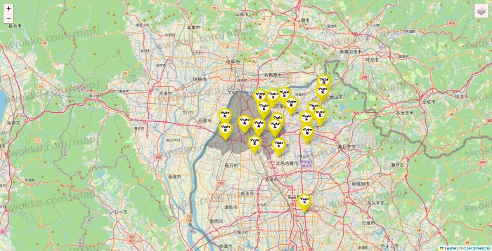 愛知県のマツキヨ系列いろいろの店舗地図