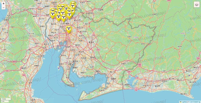 愛知県のマツキヨ系列いろいろの店舗地図