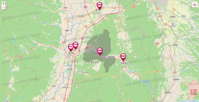 北海道のマックスバリュの店舗地図