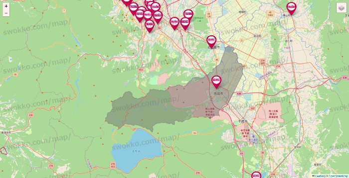 北海道のマックスバリュの店舗地図