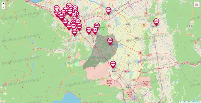 北海道のマックスバリュの店舗地図