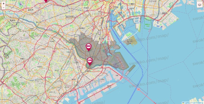 東京都のマックスバリュの店舗地図