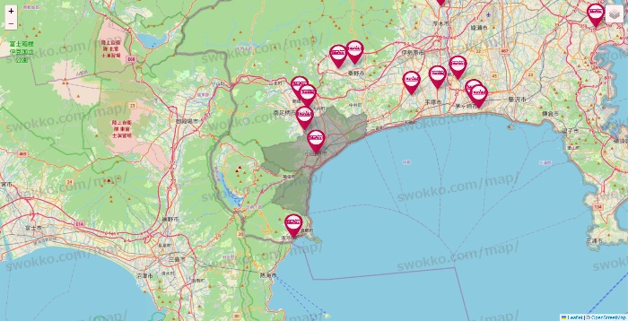 神奈川県のマックスバリュの店舗地図