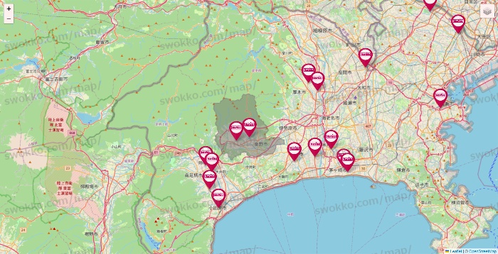 神奈川県のマックスバリュの店舗地図