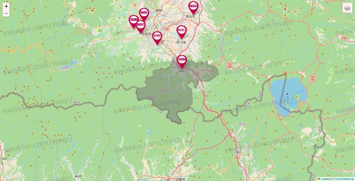 青森県のマックスバリュの店舗地図