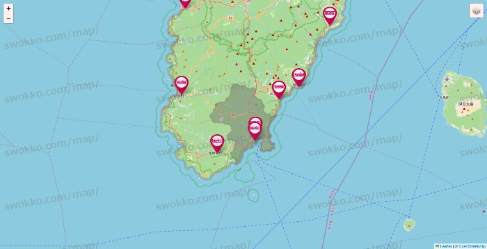 静岡県のマックスバリュの店舗地図