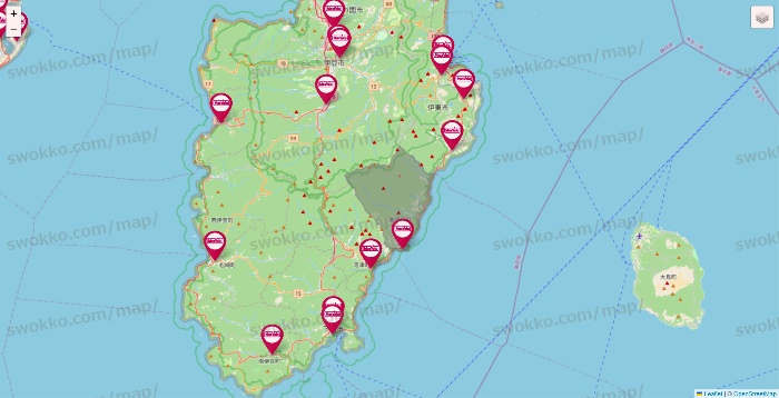 静岡県のマックスバリュの店舗地図