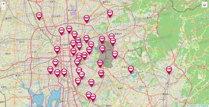 愛知県のマックスバリュの店舗地図