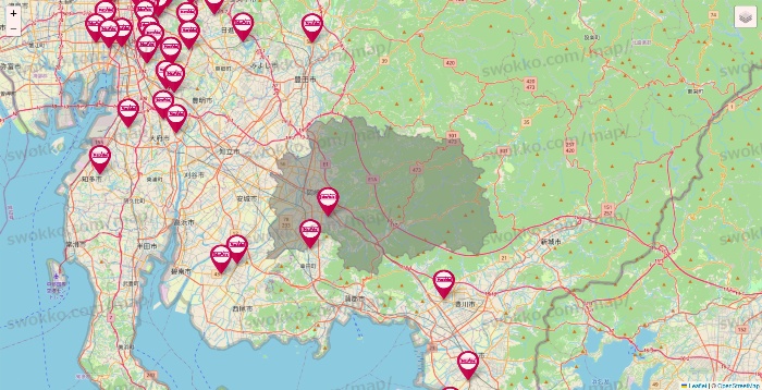 愛知県のマックスバリュの店舗地図