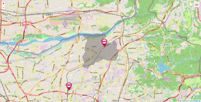 愛知県のマックスバリュの店舗地図