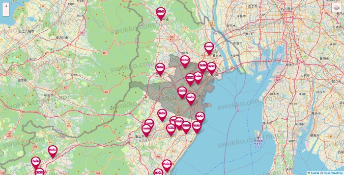 三重県のマックスバリュの店舗地図