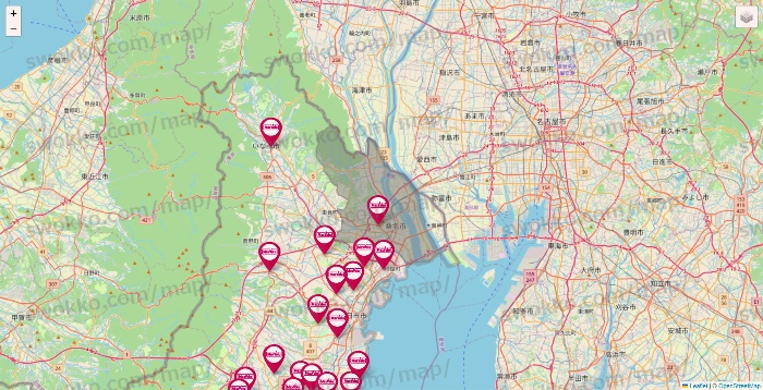 三重県のマックスバリュの店舗地図
