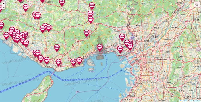 兵庫県のマックスバリュの店舗地図