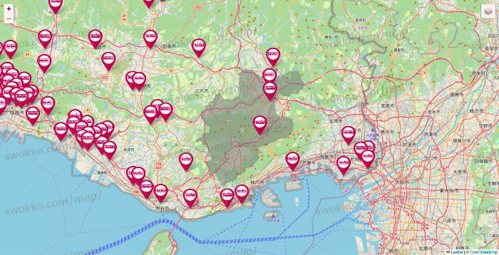 兵庫県のマックスバリュの店舗地図