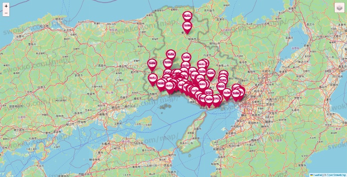 兵庫県のマックスバリュの店舗地図