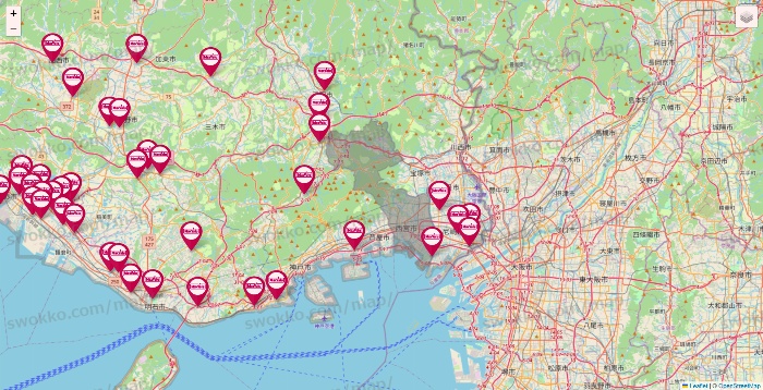 兵庫県のマックスバリュの店舗地図