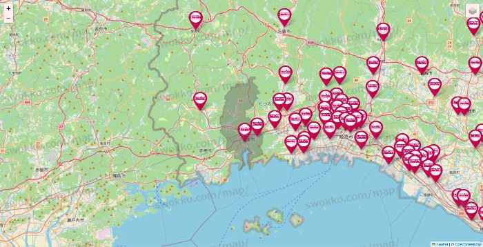 兵庫県のマックスバリュの店舗地図