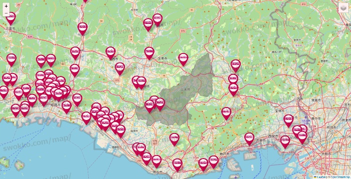 兵庫県のマックスバリュの店舗地図