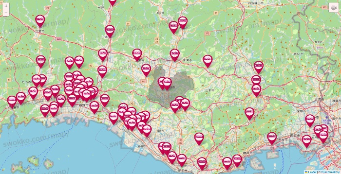 兵庫県のマックスバリュの店舗地図