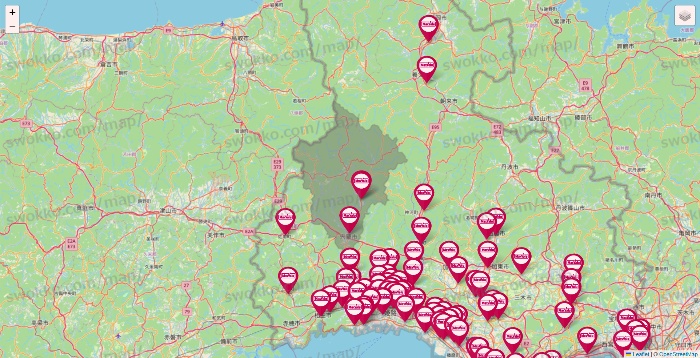 兵庫県のマックスバリュの店舗地図