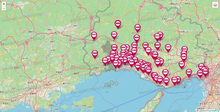 兵庫県のマックスバリュの店舗地図