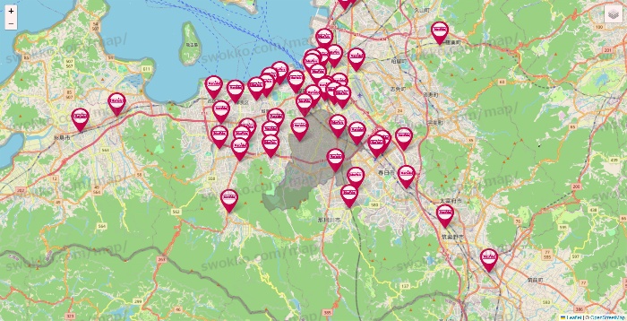 福岡県のマックスバリュの店舗地図