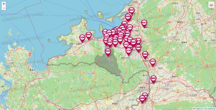 福岡県のマックスバリュの店舗地図