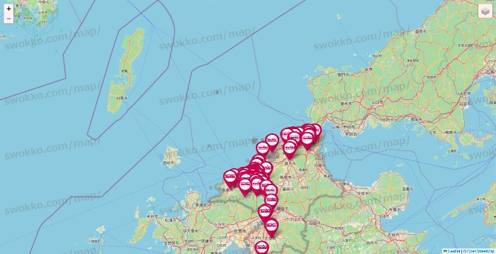 福岡県のマックスバリュの店舗地図