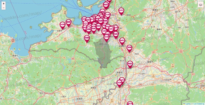 福岡県のマックスバリュの店舗地図