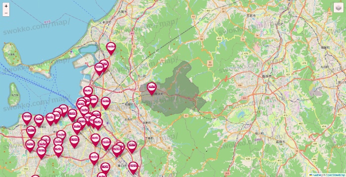 福岡県のマックスバリュの店舗地図